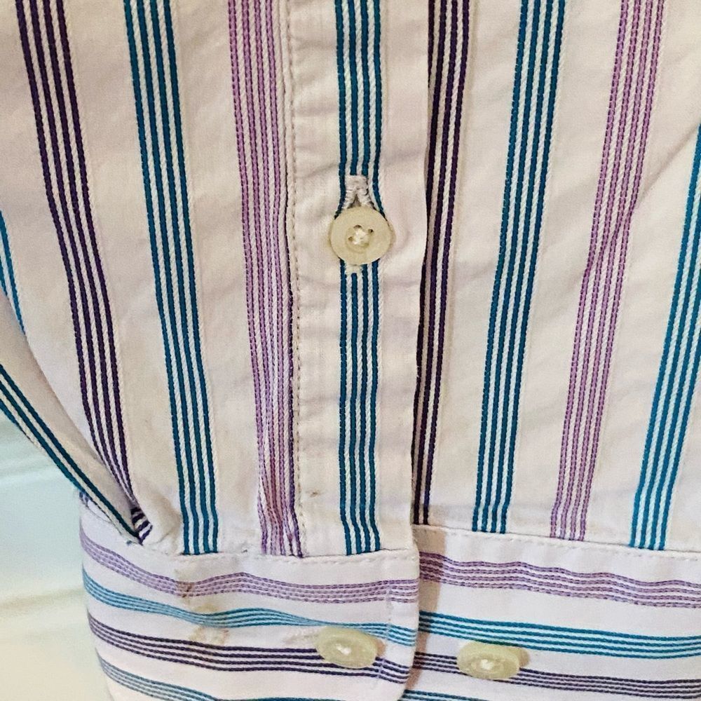Alan Flusser Dress striped Shirt Button Down - Picture 6 of 14